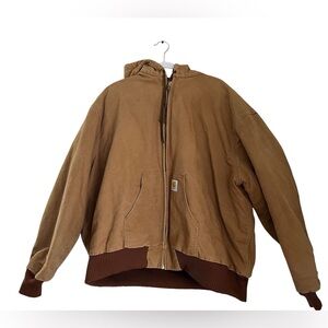 Carhartt Vtg Quilted Hooded Jacket J04BRN Men’s 4XL Regular Workwear Duck Brown
